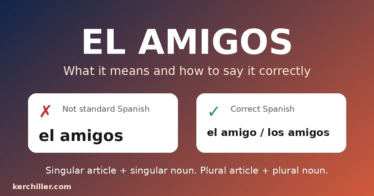 El Amigos Meaning: Is It Correct Spanish and What Does It Really Say?